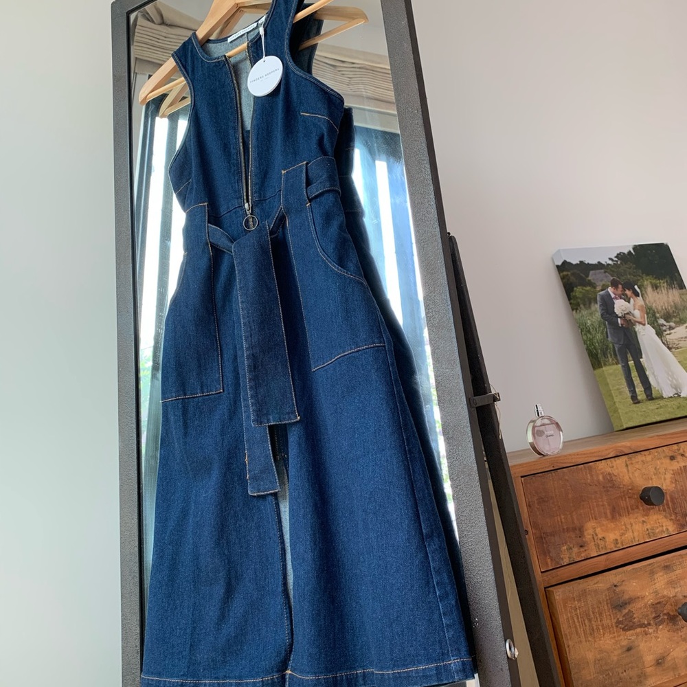 ๐ฆ UO Finders Keepers Denim A-line dress - NWT - Picture 1 of 11